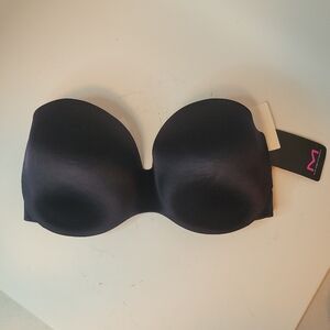 NWT Maidenform Multiway / Strapless Black Padded Bra